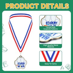 Paw Awards Student Of The Month Gold Medals Metal Trophy Prize 2 Inch 20 PCS