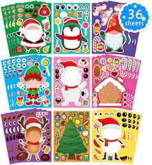 42 Sheets Halloween Stickers for Kids- Make Your Own Characters Mix and Match St