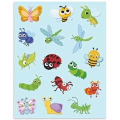 Frienda 480 Pcs Spring Insect each piece is approx. 1 x 1 inch, Multi