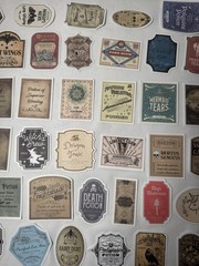 Victorian Trading 50 Gothic Apothecary Potion Labels Planner Journal Stickers