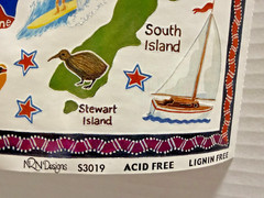 Lot of 5 NRN Designs Australia/New Zealand Map Travel Sticker Large Sheets S3019