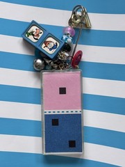 Vintage Children’s Domino Junk Journal Scrapbook Charm Interchangeable Charms