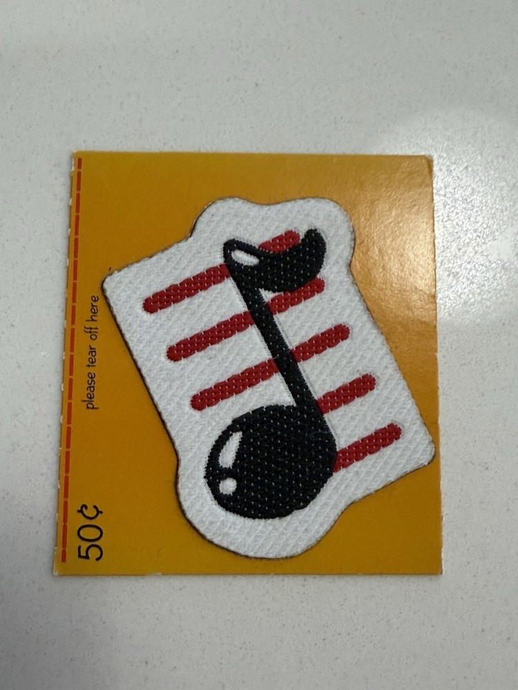 Vintage Rare Hallmark Music Note Sticker Patch