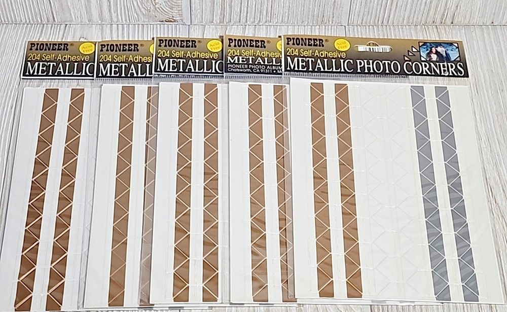 Pioneer 5 Packs Self Adhesive Metallic Photo Corner1020 Photo Album Stickers New