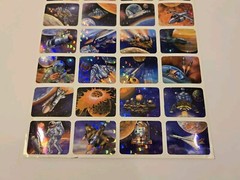 Vintage Prismatic Foil Stickers Space Astronauts Planets Aliens Spaceships New