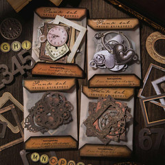 120Pcs Steampunk Junk Journal Supplies, Small Vintage Scrapbook Materials Paper