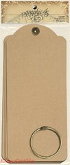 Graphic 45 Staples TAG Album LARGE Kraft 8.75 in x 3.875 in New! 6 Pieces