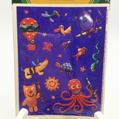 Vintage Hallmark Crayola Stickers 4 Sheets 90s Sealed New Old Stock Pack