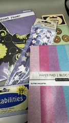 Lot of Scrapbooking Supplies Paper Stickers Tags Tape Album Etc
