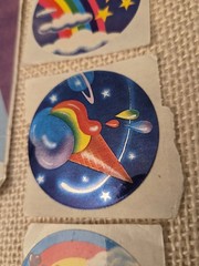 Vintage Lot of Lisa Frank 1980s Stickers Unicorns Rainbow Hearts Ballet Balloons
