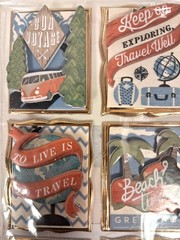 Travel Themed Recollections Scrapbooking Stickers/Embellishments 6 pc