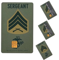 x4 USMC SERGEANT UNITED STATES MARINE CORP CREDIT DEBIT CARD SKIN STICKERS #316