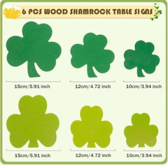 St. Patrick’s Day Shamrocks Six Piece￼ shamrock decoration