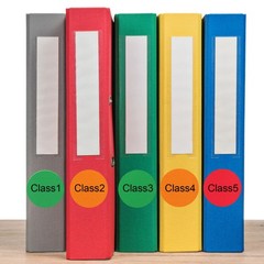 3 Rolls Round Labels Colorful Dot Stickers Coloured Sticky Circle Thermal