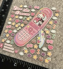 Pipsticks Stickers Sanrio Hello Kitty Retro Phone Clock Pipstickers