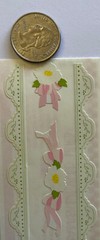 FLORAL LACE Design Line Border Sticker (9pc)Mrs.Grossman’s•Borders•Pink Ribbons