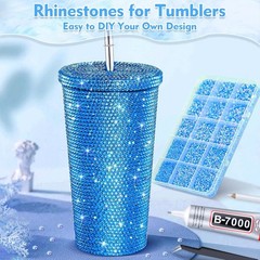 14000Pcs Light Blue Flatback Rhinestones with B7000 Glue for Stunning Crafts