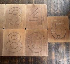 Ellison 4” Block Numbers DieCuts Lot Of (9) 5”X6”