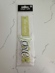 Me & My Big Ideas Small Talk Green Boarder w/The One I Love Sign Scrapbooking