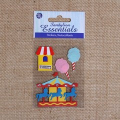 Sandylion Amusement Park Carousel Dimensional Scrapbooking Stickers