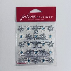 Christmas Winter Jolee’s Boutique Snowflake Repeats Scrapbooking Stickers ~ 3D