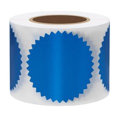 300pcs 2 inch Bright Blue Metallic Certificate Sealing Labels with Serrated E…
