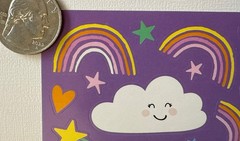 RAINBOWS & CLOUDS Stickers(36pc)AGC…Weather…Stars…Flowers…Hearts…Card Making…