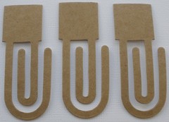 {6} PAPER CLIPS – Bare Unfinished Chipboard Die Cuts – 3″ tall