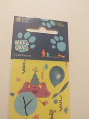 Vtg Sandylion Blue’s Clues Birthday Party Stickers + Original Toys «R» Us Tag