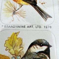 NOS 1978 Vintage Rust Craft Sticker Pack Brandywine Art Birds Sealed 4 Sheets