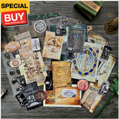 Dark Academia Junk Journal Supplies, Vintage Skull Decoupage Paper for Scrapbook