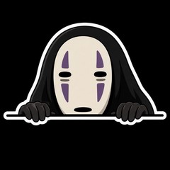 No-Face peeking Sticker car window decal