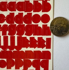 RED SHADOW CHUNKY ALPHABET Stickers(2sheet)Making Memories•Letters•Numbers•Words
