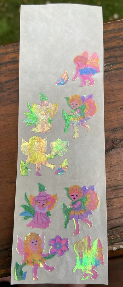 Sandylion Mother of Pearl Stickers Design Fairy Iridescent Flower Butterflies