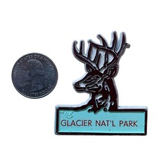 Glacier National Park Vintage 1980s Vinyl Refrigerator Fridge Magnet Souvenir