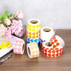 Heart Shaped Sticker 3/4″ Self-Adhesive Love Label Orange 2000 Pcs