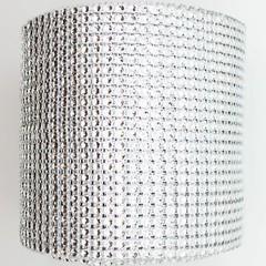 4.5″ 30ft yard Diamond Mesh Rhinestone Ribbon Crystal Wedding Wrap Multi Colors