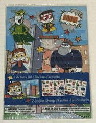 Superhero Friend Dog Wham Help Activity Set Sticker Sheet Carlton Cards NEW