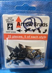 2 Pks Scrapbooking Brads Squares & Arrows Embellishments 220+ Pieces. TB62
