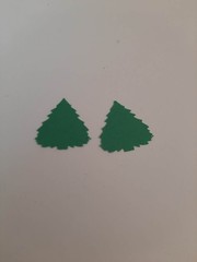 20 ACID FREE CARDSTOCK DIE CUT PUNCHES GREEN TREE