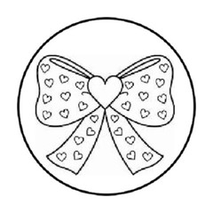 48 BLACK AND WHITE HEART BOW. ENVELOPE SEALS LABELS STICKERS 1.2″ ROUND