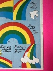 Vintage 80s RAINBOWS Stickers by Paula sun, cloud, star words rainbow stick ons