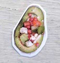 Food Vegetable Avocado Green Sticker Delicious Fruit Eggs Lot of 4 Pcs