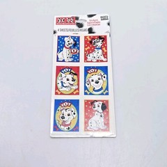Vintage DISNEY 101 Dalmatians Stickers 90s 4 Sheets Squares