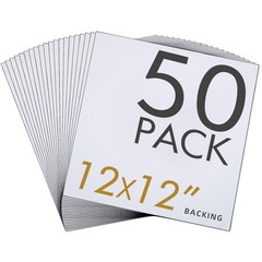 50 PCS AcidFree Mat Boards 12×12 Inch Uncut White Backing 4Ply Thickness
