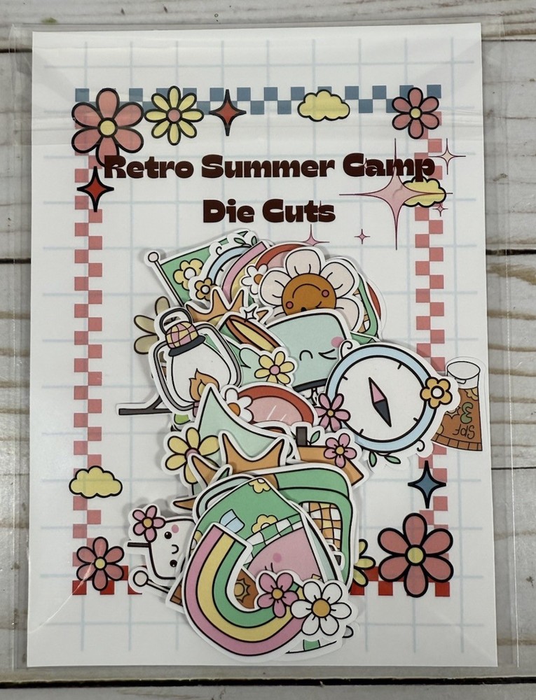 Retro Summer Camp Die Cut Packs