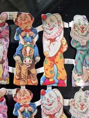 15 Pieces Vintage Embossed Paper Die Cut CLOWNS MLP #814 England Ephemera