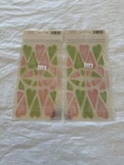 New Lot of 8 Vellum Stickers Sticko Hearts Butterfly Planner Valentine’s
