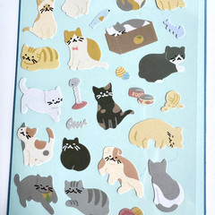 Daiso Japan Animal Stickers Dog Cat Cute Kawaii Pulp Planner Scrapbook Journal