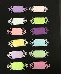 Book Plates / Labels Die Cut Embellishments 10 pcs 1” x 2-1/2” choose color